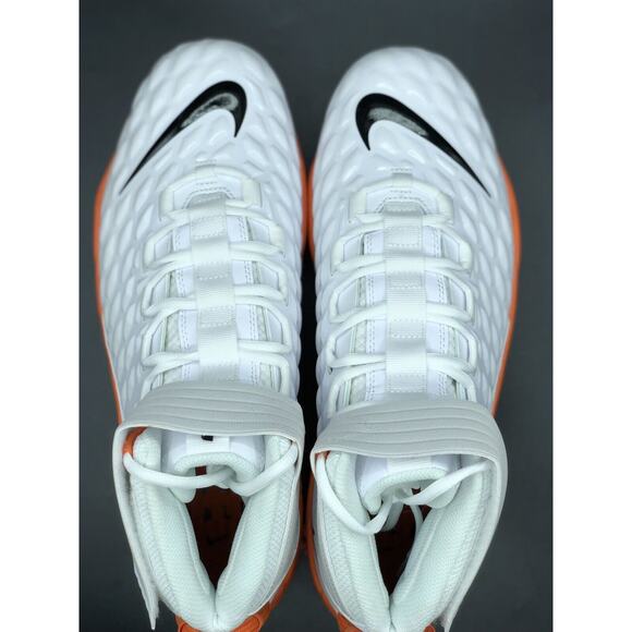 Nike Force Savage Pro 2 Shark White Orange Football Cleats BV5448-100 Mens Sz 14 - Picture 4 of 12